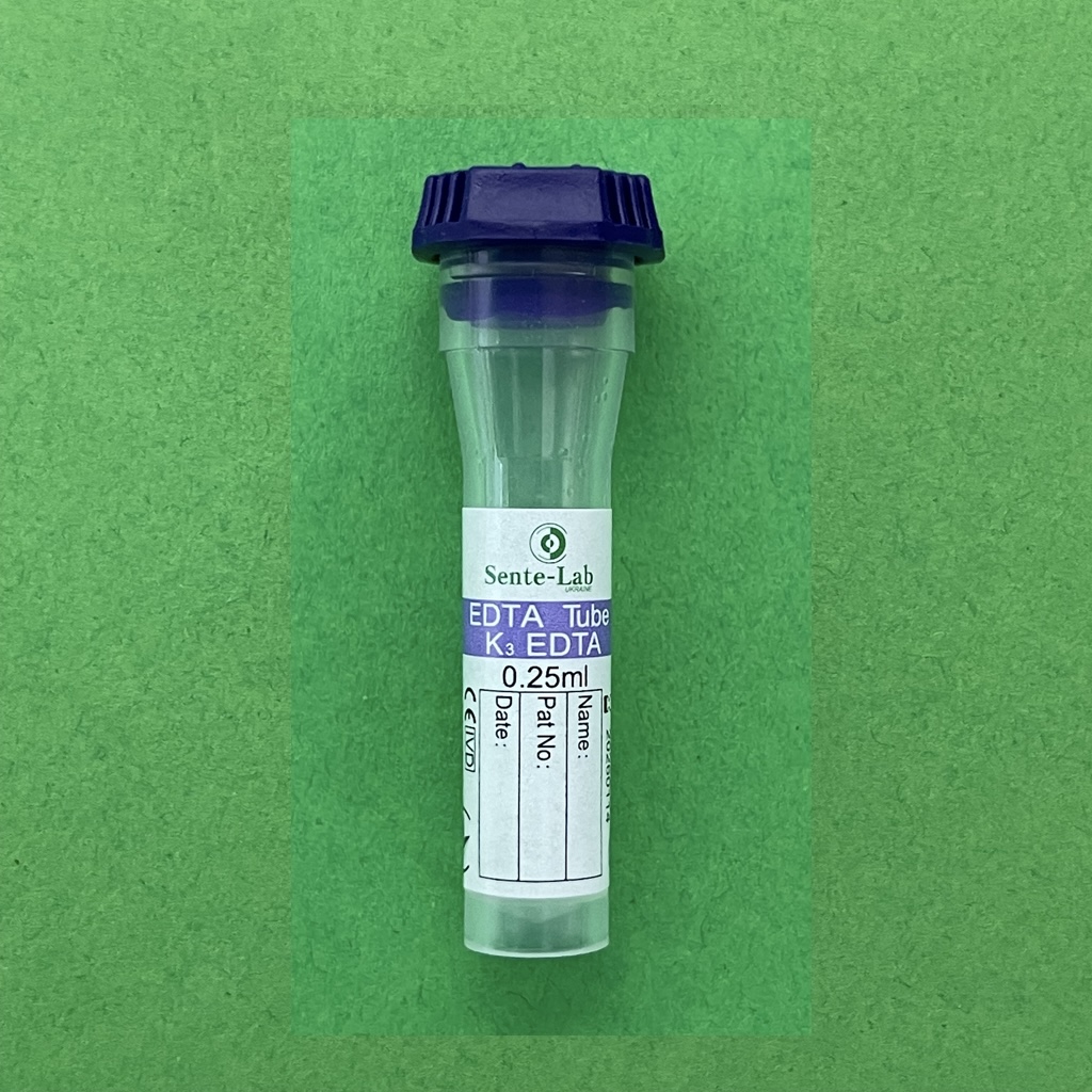 Пробірка "SENTE-LAB" для капілярної крові, K3 EDTA стерильна 0,25мл. для IVD